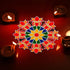 Reusable MDF Rangoli Mat with Wooden Base